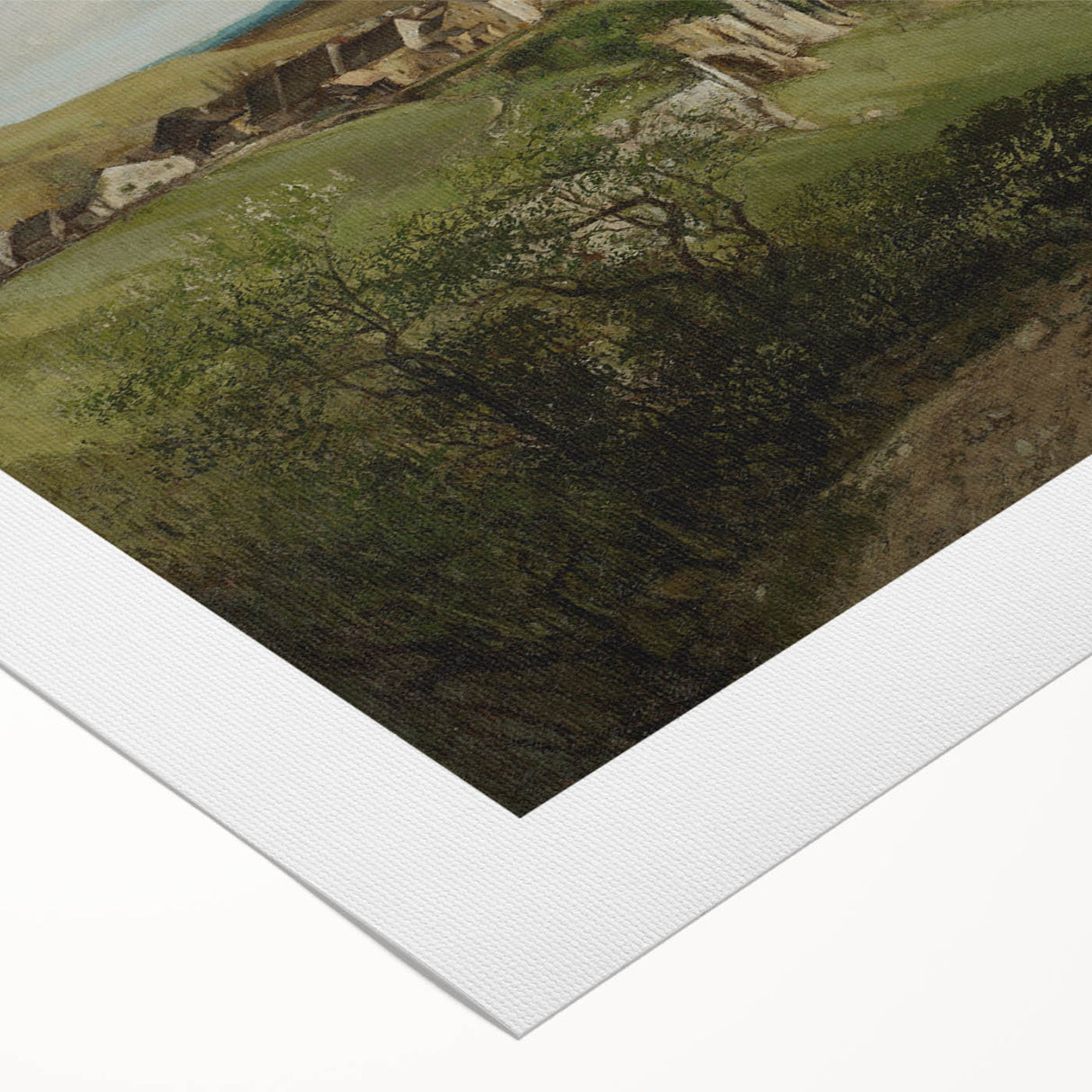 Realism Art Print of Château d’Ornans - Serene Countryside Landscape
