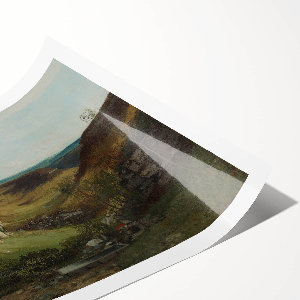Realism Art Print of Château d’Ornans - Serene Countryside Landscape