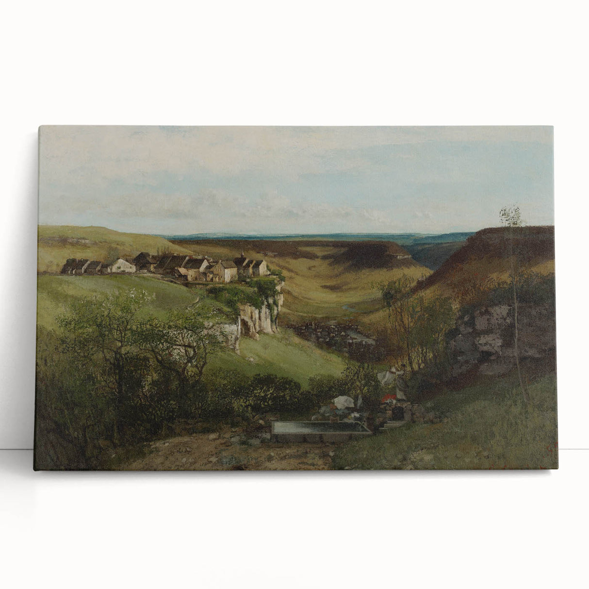 Realism Art Print of Château d’Ornans - Serene Countryside Landscape