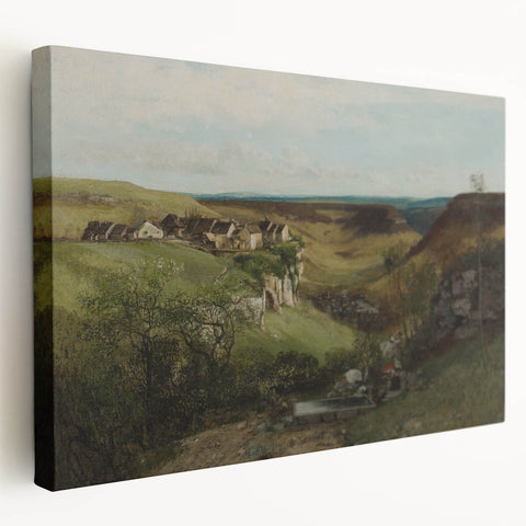 Realism Art Print of Château d’Ornans - Serene Countryside Landscape