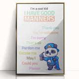 Good Manners Educational Wall Art - Kids' Learning Poster