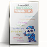 Good Manners Educational Wall Art - Kids' Learning Poster