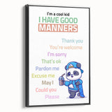 Good Manners Educational Wall Art - Kids' Learning Poster