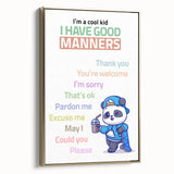 Good Manners Educational Wall Art - Kids' Learning Poster