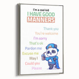 Good Manners Educational Wall Art - Kids' Learning Poster