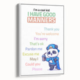 Good Manners Educational Wall Art - Kids' Learning Poster