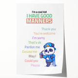 Good Manners Educational Wall Art - Kids' Learning Poster