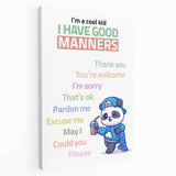Good Manners Educational Wall Art - Kids' Learning Poster
