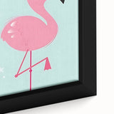 Pink Flamingo Illustration - Personalized Kids Room Art
