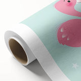 Pink Flamingo Illustration - Personalized Kids Room Art