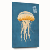 Golden Jellyfish Nursery Wall Art - Baby & Kids Room Decor