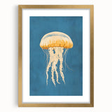 Golden Jellyfish Nursery Wall Art - Baby & Kids Room Decor