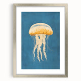 Golden Jellyfish Nursery Wall Art - Baby & Kids Room Decor