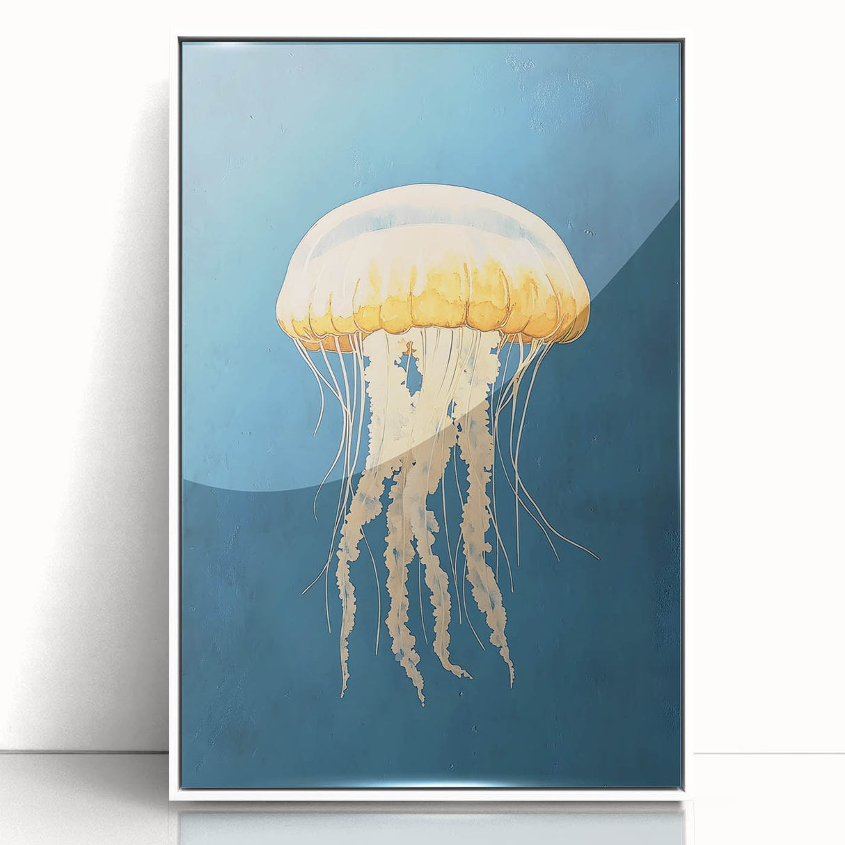 Golden Jellyfish Nursery Wall Art - Baby & Kids Room Decor