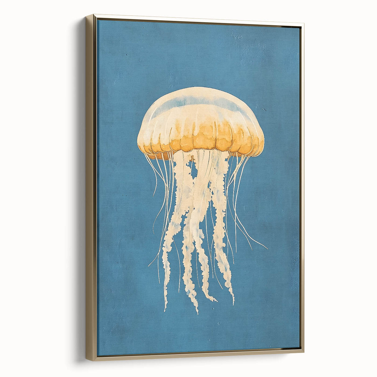 Golden Jellyfish Nursery Wall Art - Baby & Kids Room Decor