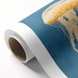 Golden Jellyfish Nursery Wall Art - Baby & Kids Room Decor