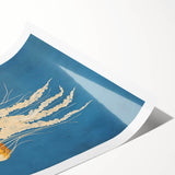 Golden Jellyfish Nursery Wall Art - Baby & Kids Room Decor