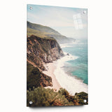 Large abstract wall art on acrylic glass depicting vibrant summer colors, ideal for bedroom or dining room decor.