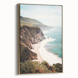 Framed canvas depicting a summer landscape in muted earth tones, ideal for bedroom wall art.