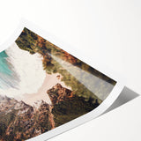 Extra large wall art featuring line art flowers in black on white, rolled print format.