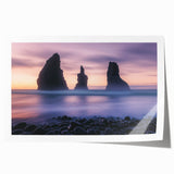 Stunning landscape print showcasing majestic cliffs against a dramatic sky, rolled for easy transport and perfect for home decor enhancement. Ideal for nature lovers.