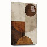 Earthy Geometric Wall Art – Abstract Circles for Dining Room