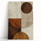Earthy Geometric Wall Art – Abstract Circles for Dining Room