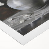 Elegant Floral Still Life - Monochrome Vase Living Room Wall Art