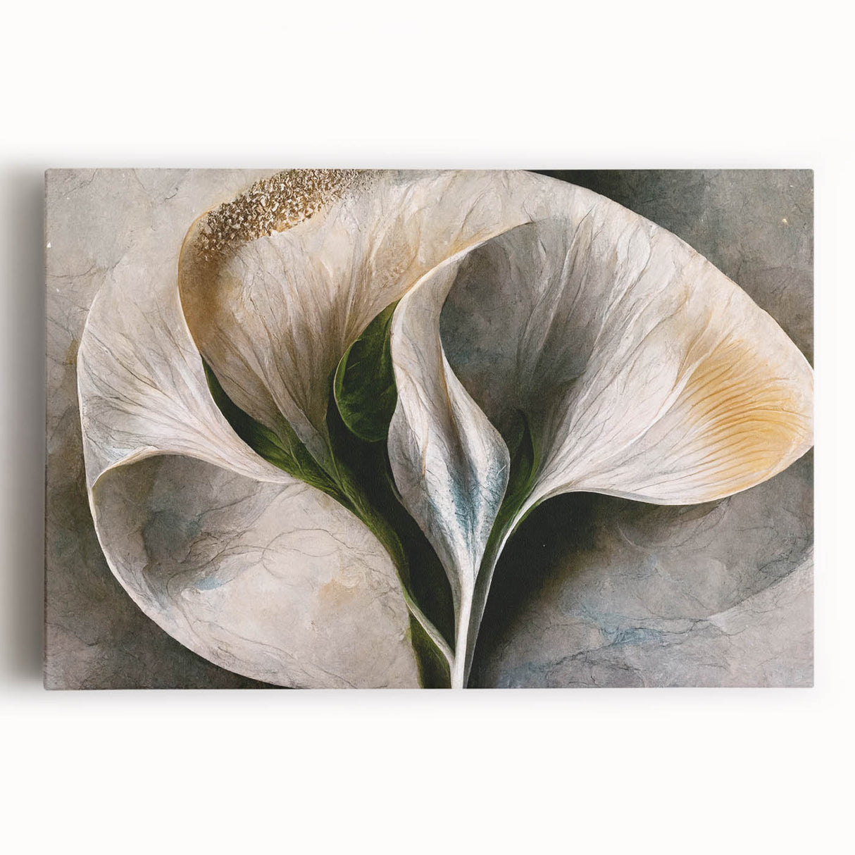 Vibrant abstract floral wall art on stretched canvas, showcasing bold colors and intricate designs, perfect for modern home decor and adding a lively touch to any room.
