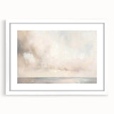 Abstract landscape wall art framed in white mat, showcasing vibrant colors and dynamic shapes, perfect for modern home decor. Ideal for enhancing living spaces.