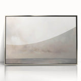 Framed abstract landscape wall art featuring a silver acrylic finish, showcasing vibrant colors and dynamic shapes, perfect for modern home decor.