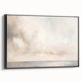 Framed abstract landscape wall art featuring bold colors and dynamic shapes, presented in a sleek black frame, perfect for modern home decor.