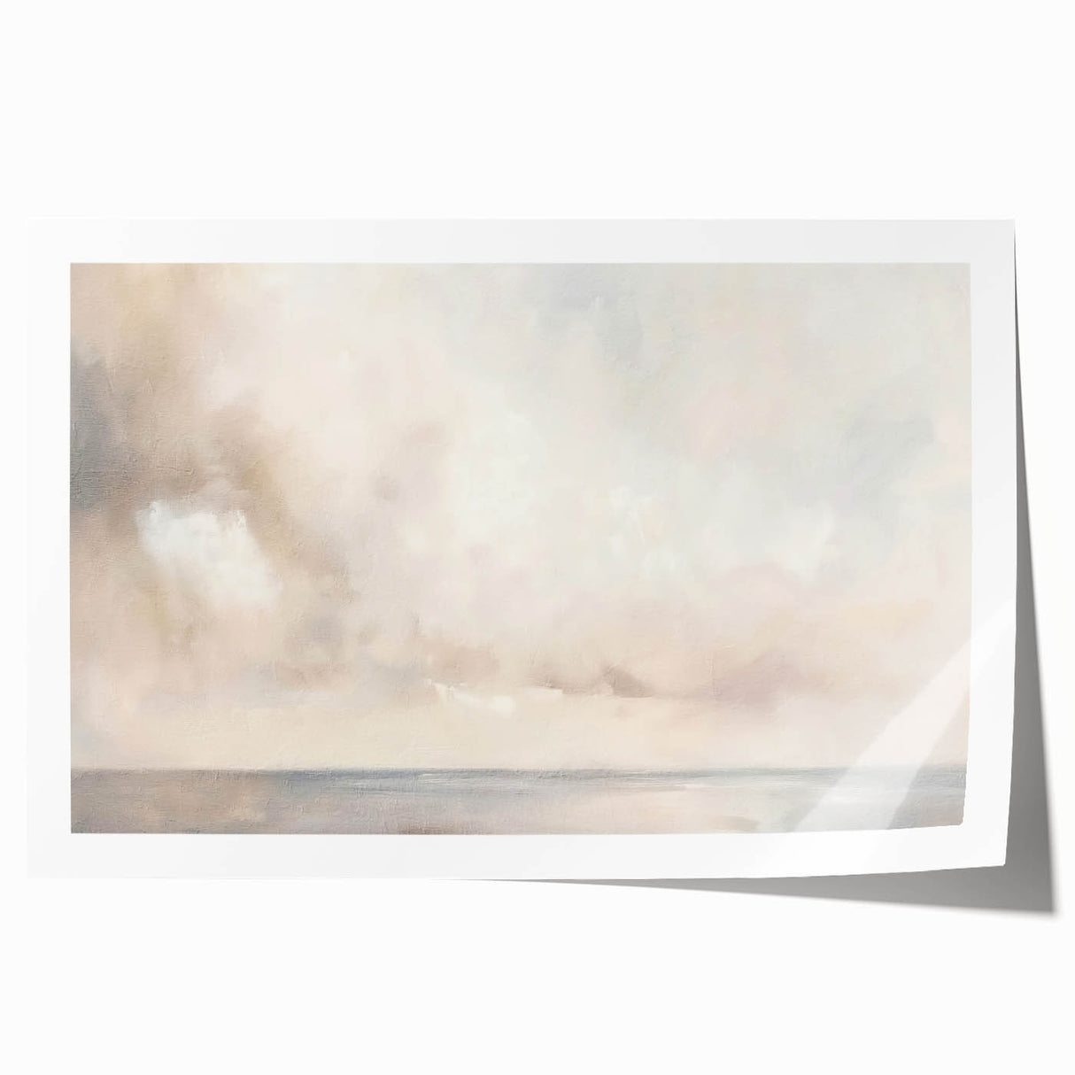 Abstract landscape wall art print showcasing vibrant colors and fluid patterns, ideal for modern home decor, rolled and ready for framing or display.