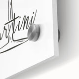 Large abstract wall art on acrylic glass featuring mid-century modernist design in vibrant colors.