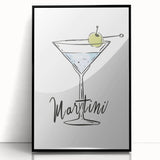 Large abstract wall art featuring mid-century modernist design in black and white tones, acrylic framed.