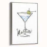 Landscape art painting featuring colorful vintage poster art on a black background, framed in silver.