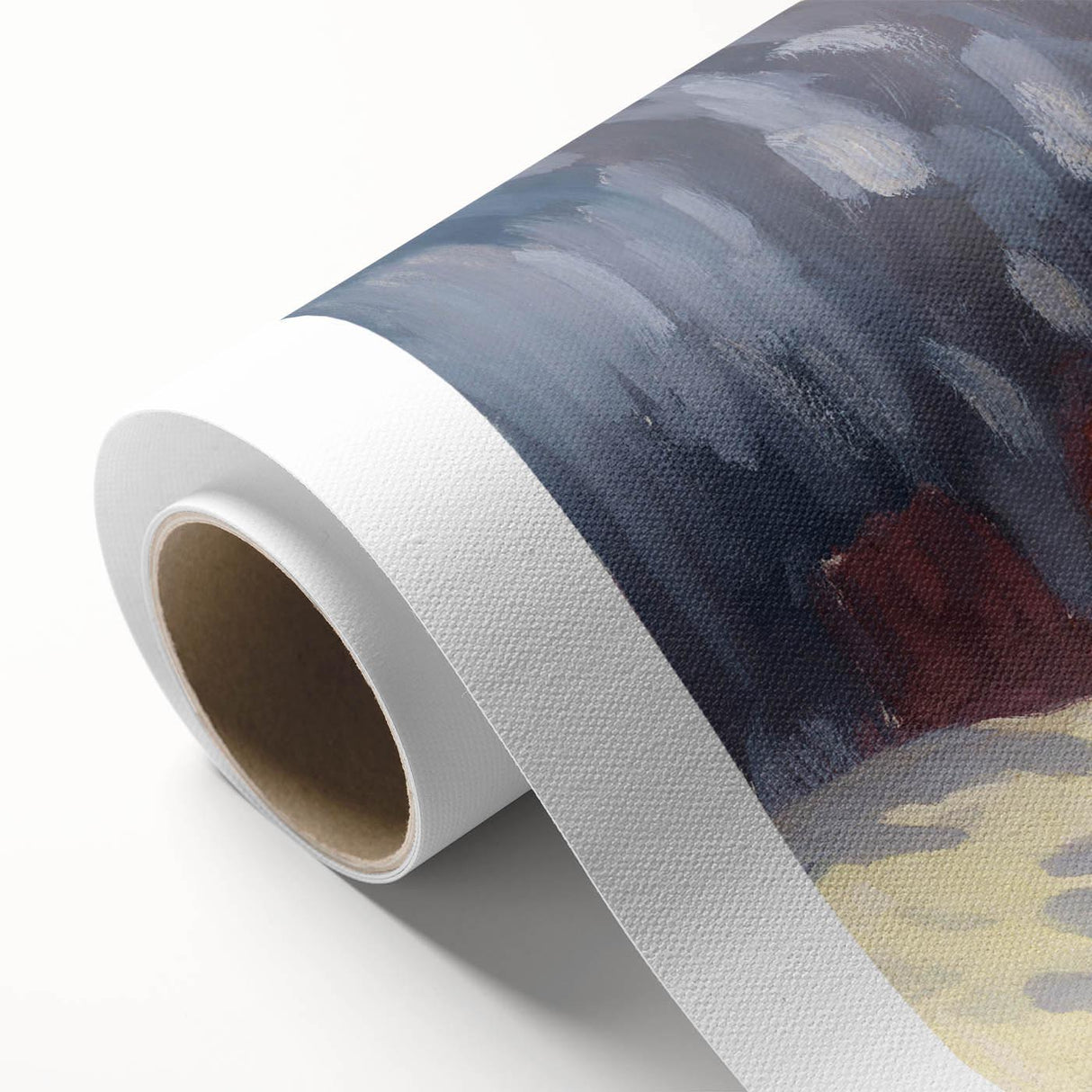 Winter Mountain Stream - Modern Wall Art of Snowy Landscape Scene