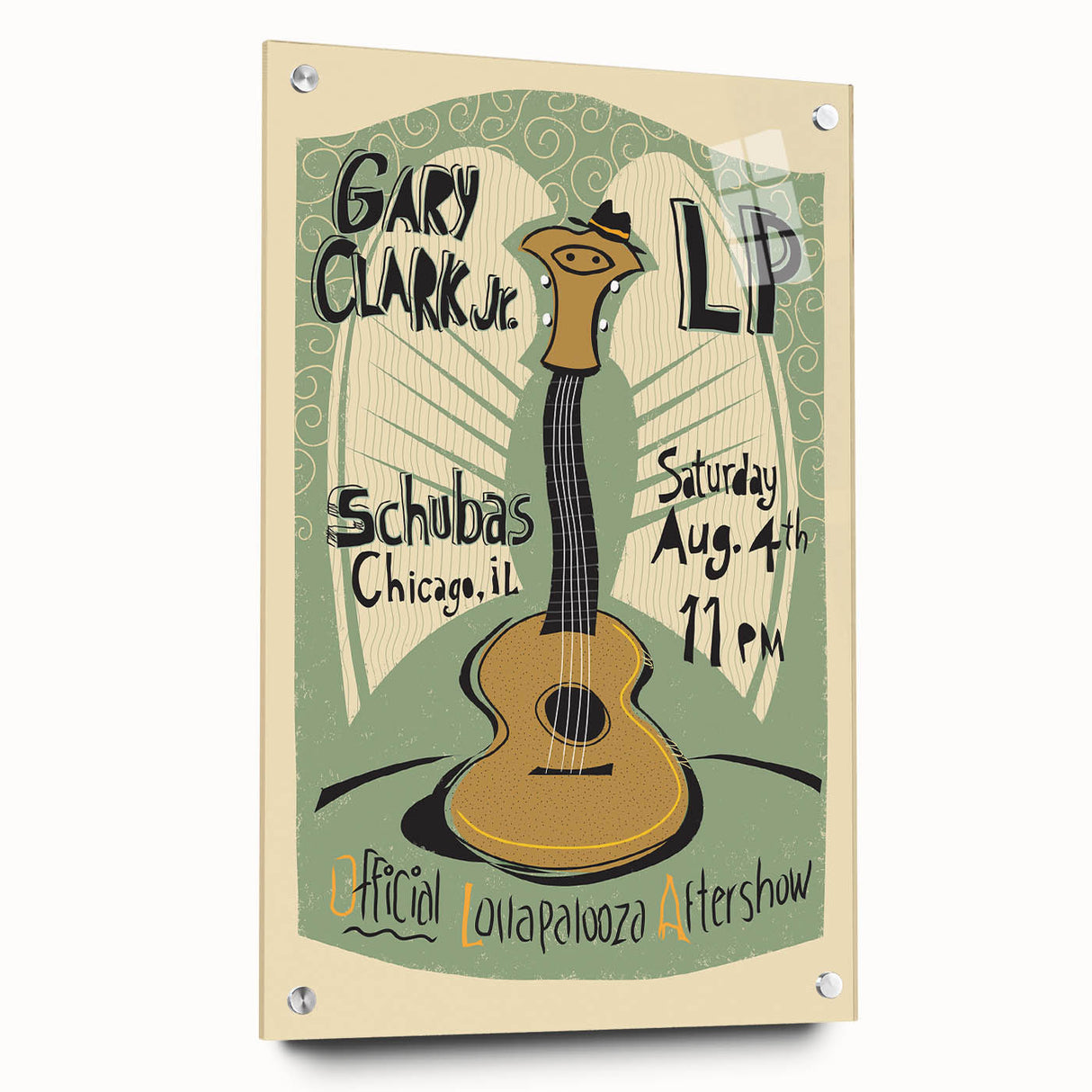 Gary Clark Jr. Retro Wall Art - Vintage Lollapalooza Poster