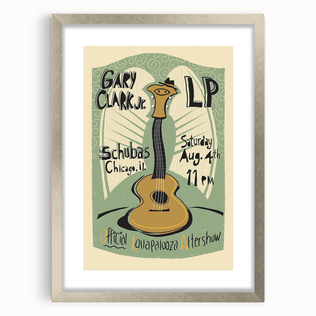 Gary Clark Jr. Retro Wall Art - Vintage Lollapalooza Poster