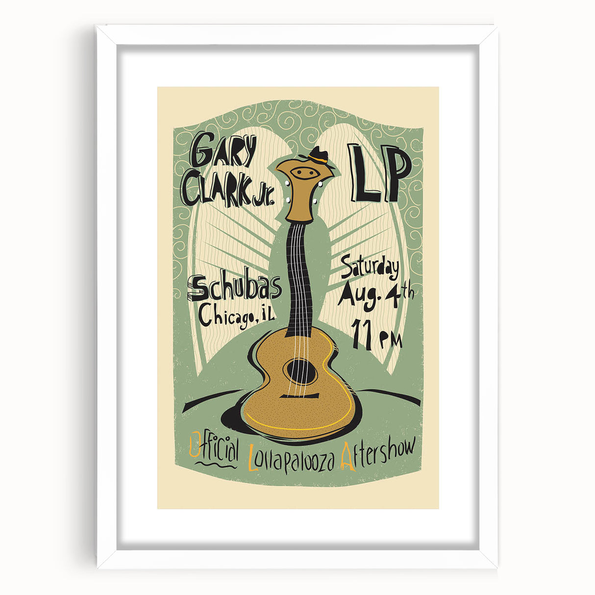Gary Clark Jr. Retro Wall Art - Vintage Lollapalooza Poster