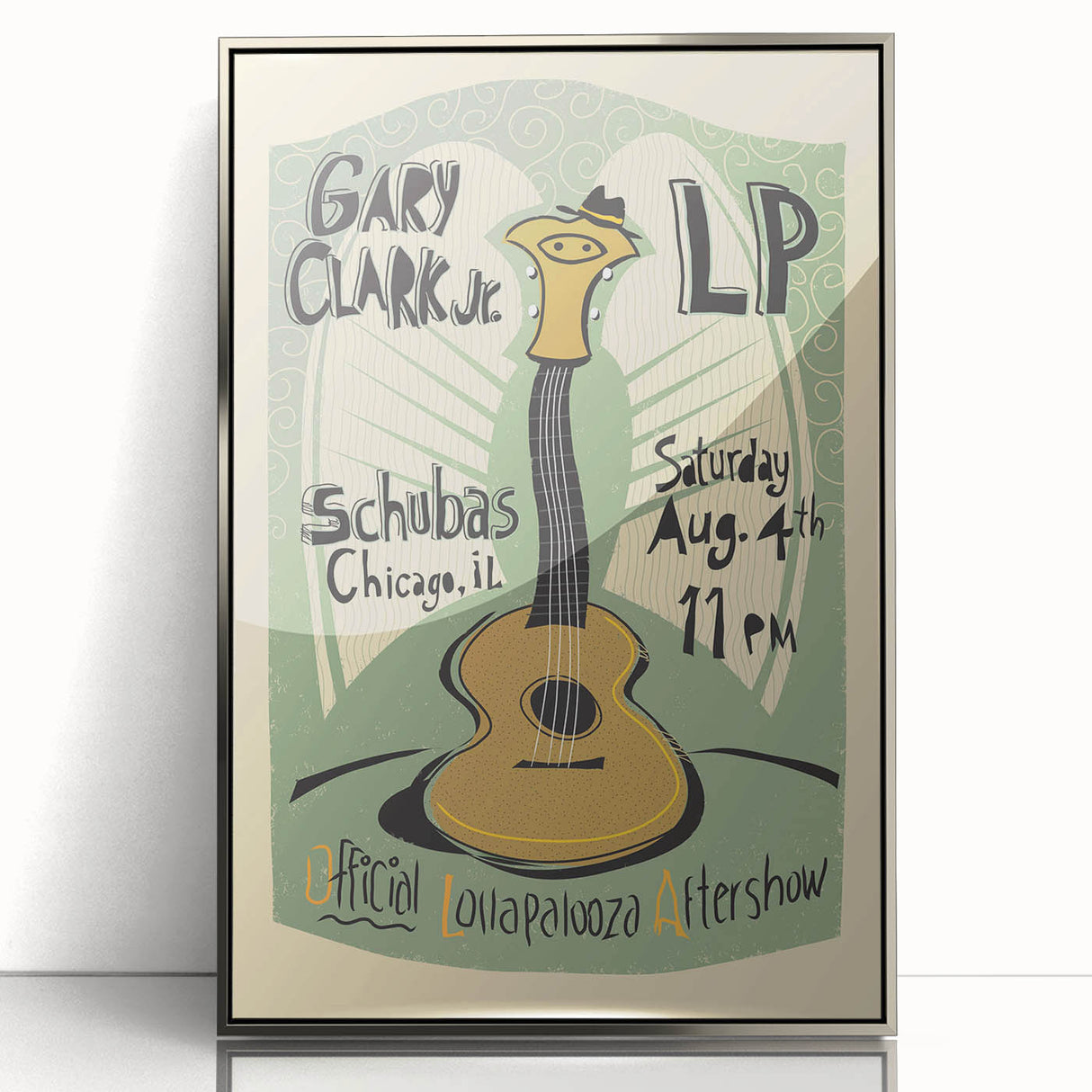 Gary Clark Jr. Retro Wall Art - Vintage Lollapalooza Poster