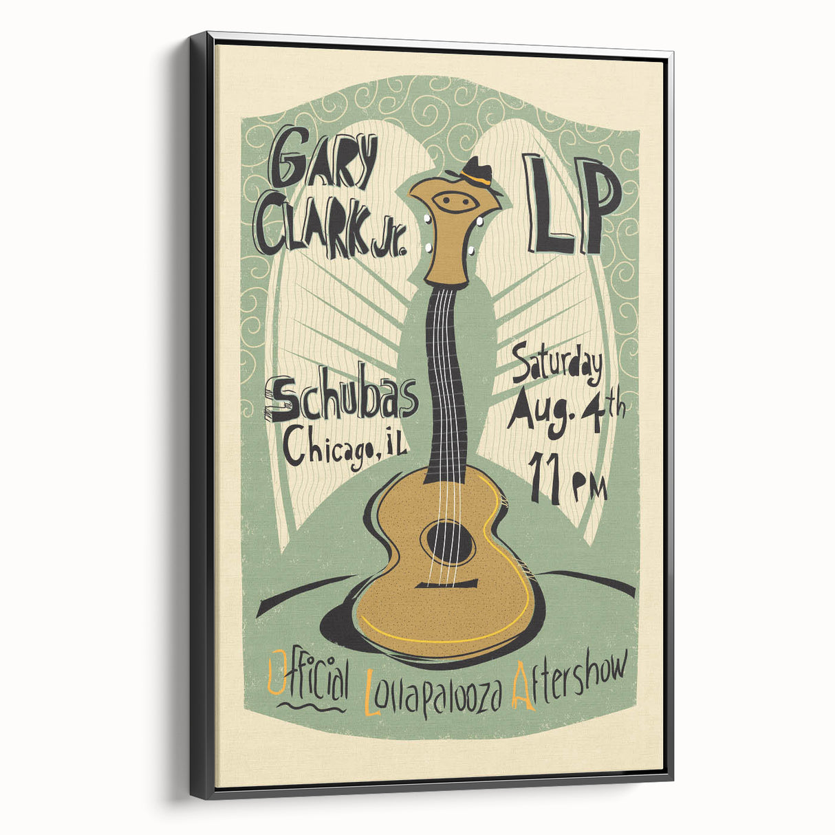 Gary Clark Jr. Retro Wall Art - Vintage Lollapalooza Poster