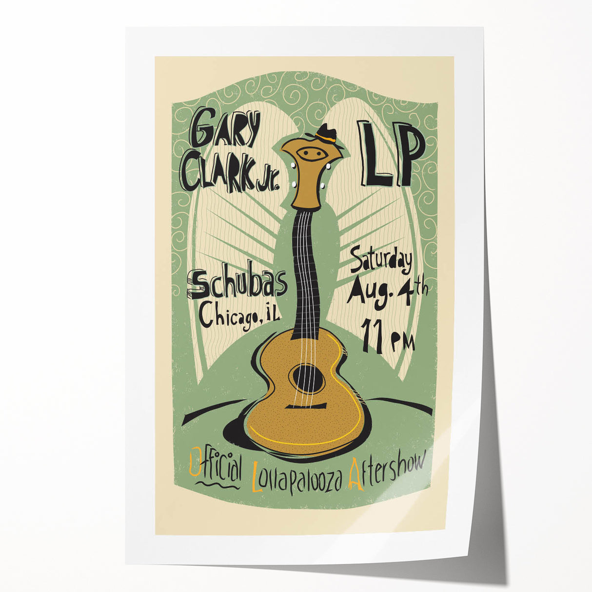 Gary Clark Jr. Retro Wall Art - Vintage Lollapalooza Poster