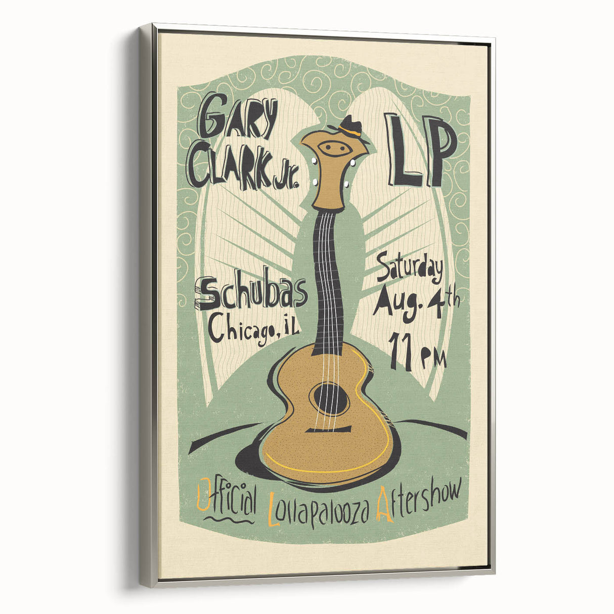 Gary Clark Jr. Retro Wall Art - Vintage Lollapalooza Poster