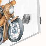 Adventurous Boys Room Wall Art – Teddy Bear on Motorcycle