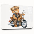 Adventurous Boys Room Wall Art – Teddy Bear on Motorcycle