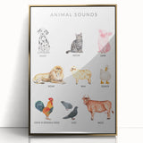 Animal Sounds Educational Wall Art - Kids' Learning Poster