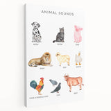 Animal Sounds Educational Wall Art - Kids' Learning Poster