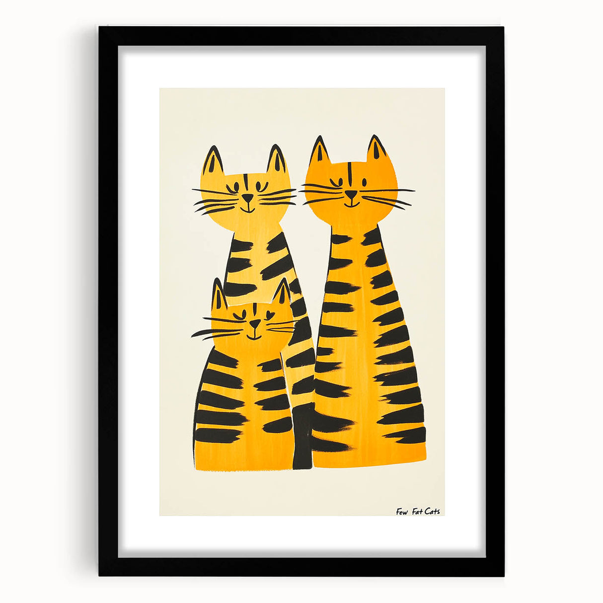 Modern Cat Trio Print - Kids Room Art Prints & Playroom Decor