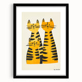 Modern Cat Trio Print - Kids Room Art Prints & Playroom Decor
